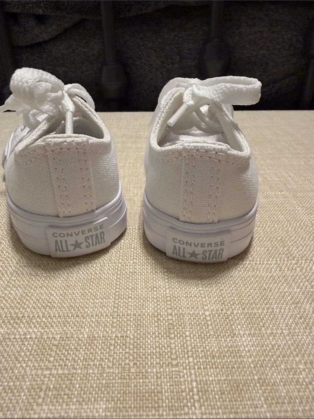 Converse Kids White Canvas Low-Top Sneakers with Lace-Up